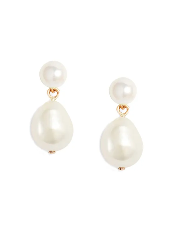 Pearl Baroque Duo Earrings sold by POPPY FINCH