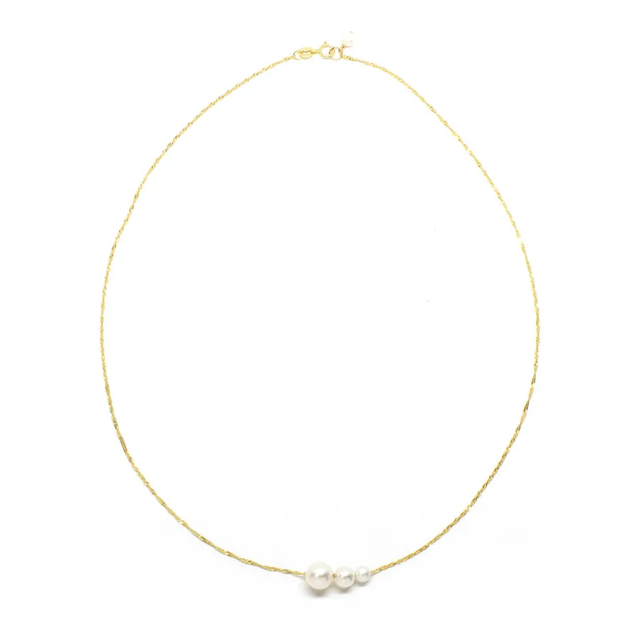 Gradual Pearl Pendant Necklace sold by POPPY FINCH product image thumbnail 3