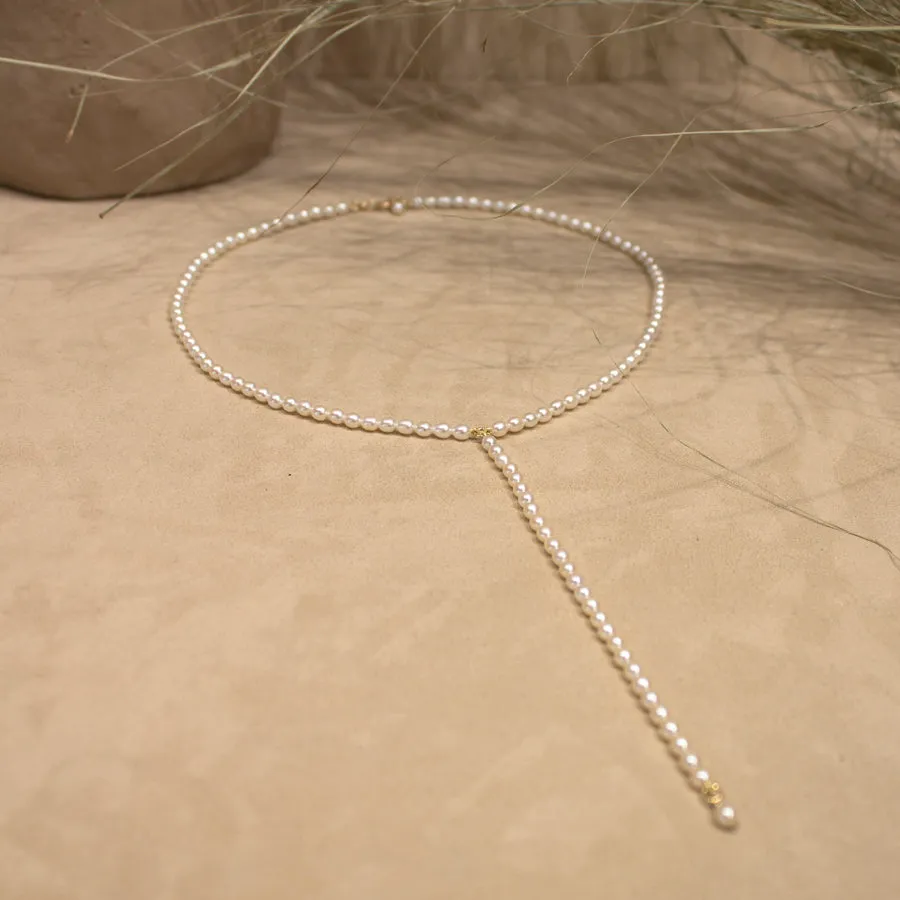 Keshi Pearl Lariat Necklace sold by POPPY FINCH product image thumbnail 2
