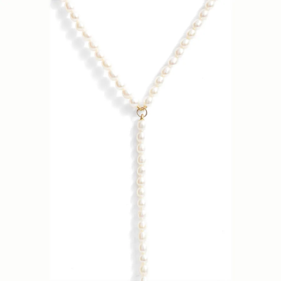 Keshi Pearl Lariat Necklace sold by POPPY FINCH product image thumbnail 3