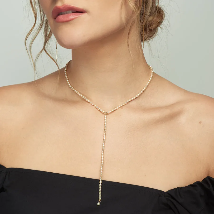 Keshi Pearl Lariat Necklace sold by POPPY FINCH