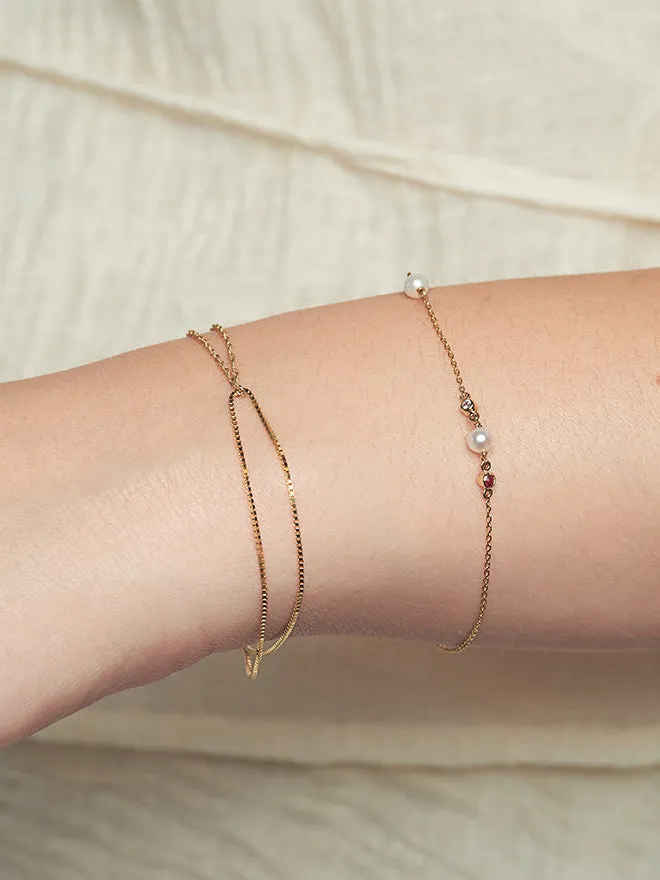 Ruby Pearl Diamond Bracelet sold by POPPY FINCH product image thumbnail 2