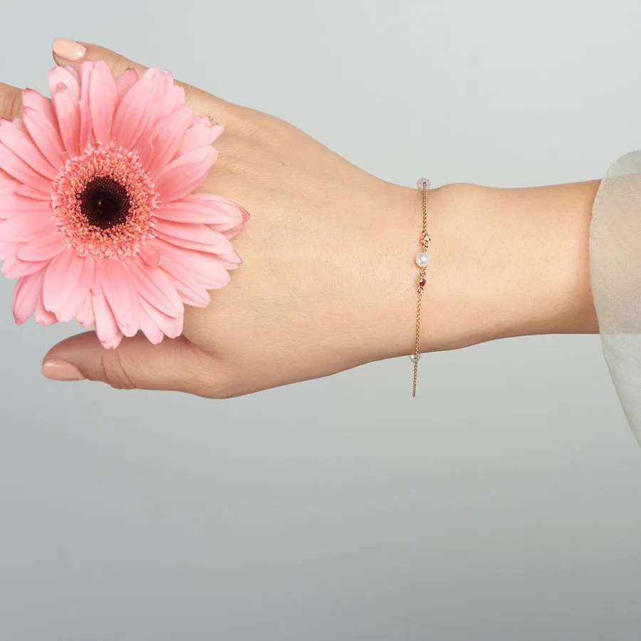 Ruby Pearl Diamond Bracelet sold by POPPY FINCH product image thumbnail 4