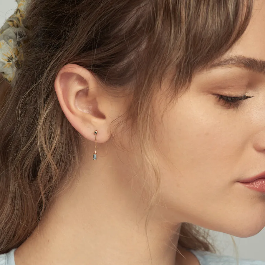 Emerald Aquamarine Dangle Earrings sold by POPPY FINCH product image thumbnail 2