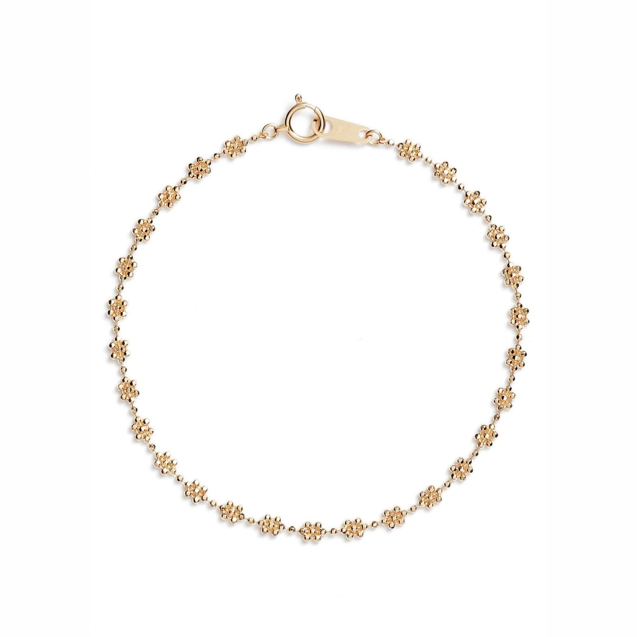 18K Beaded Flower Bracelet sold by POPPY FINCH