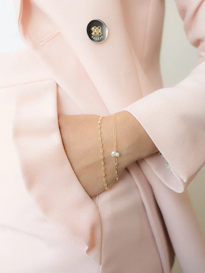 18K Beaded Flower Bracelet sold by POPPY FINCH product image thumbnail 3