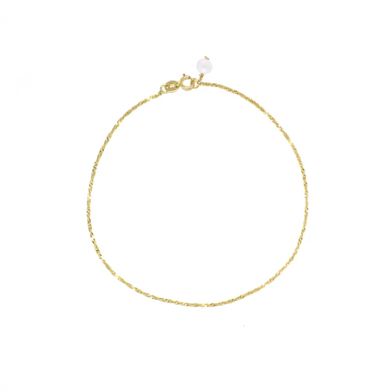 14K Gold Shimmer Chain Bracelet sold by POPPY FINCH