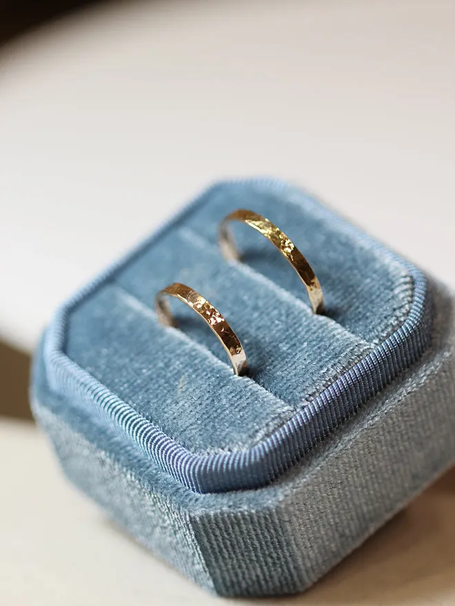 2mm Hammered Gold Ring sold by POPPY FINCH product image thumbnail 3