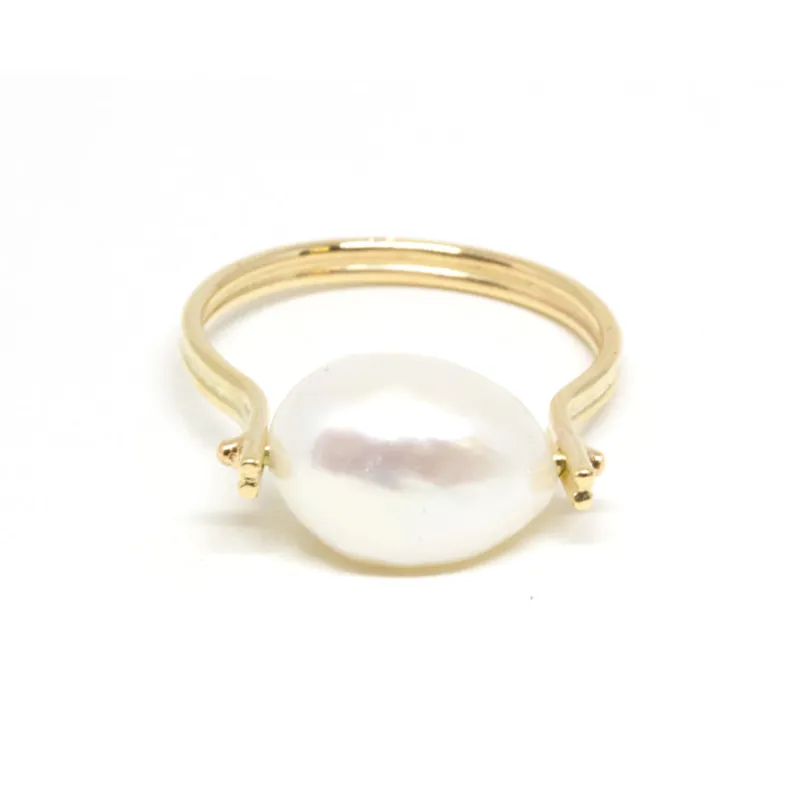 Baroque Pearl Ring sold by POPPY FINCH