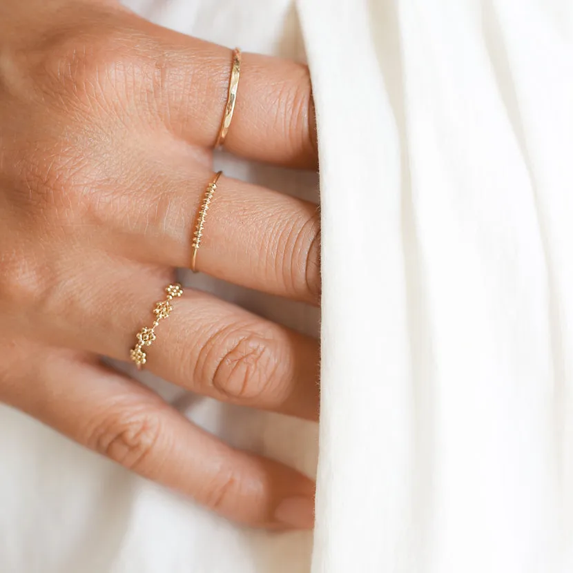 Slim Hammered Gold Ring sold by POPPY FINCH product image thumbnail 2