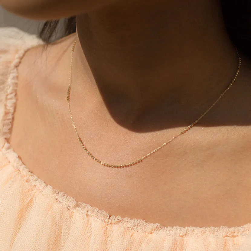 18K Short Shimmer Adjustable Necklace sold by POPPY FINCH product image thumbnail 2