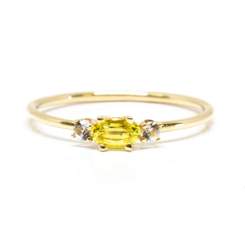 Yellow Sapphire Diamond Ring sold by POPPY FINCH