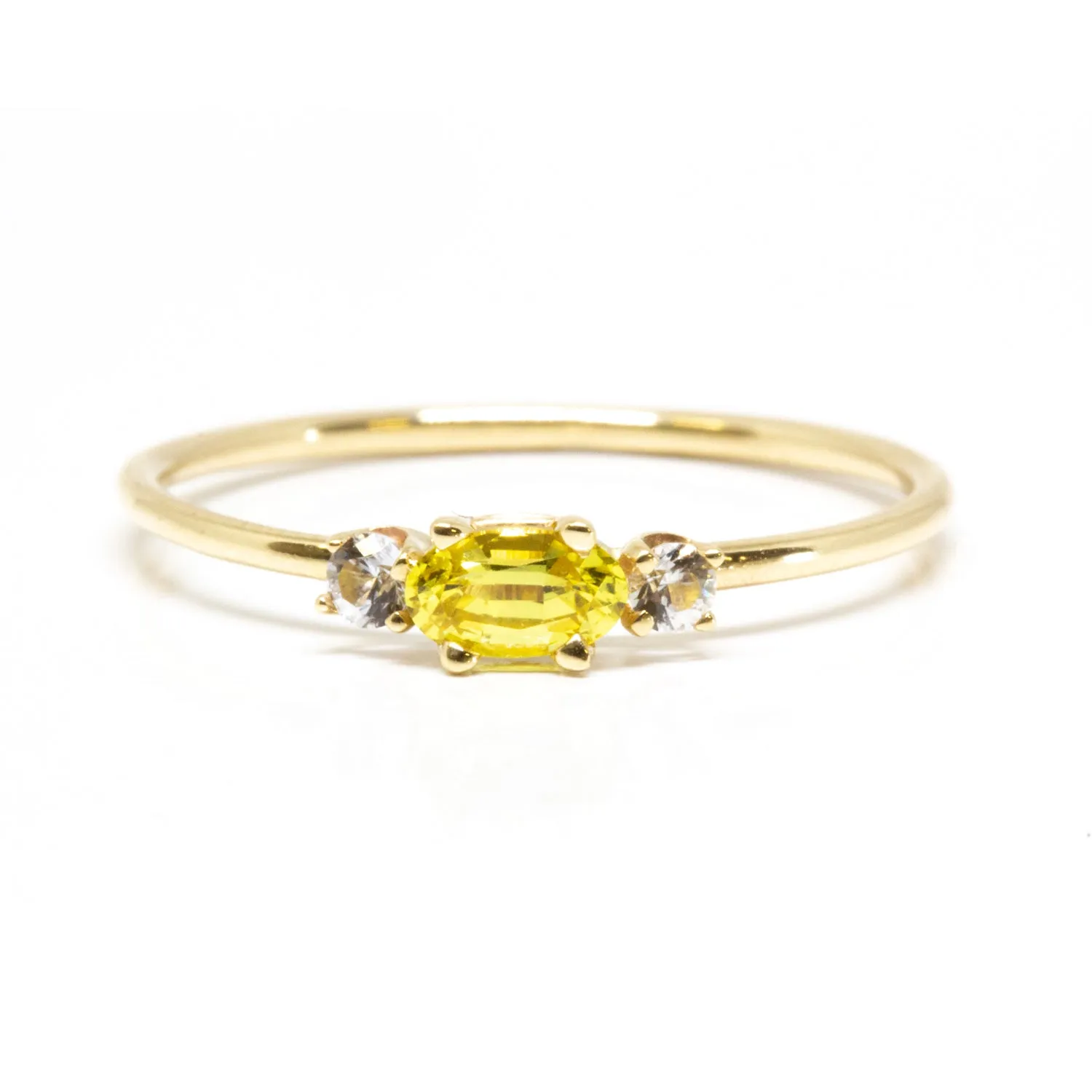 Yellow Sapphire Diamond Ring sold by POPPY FINCH