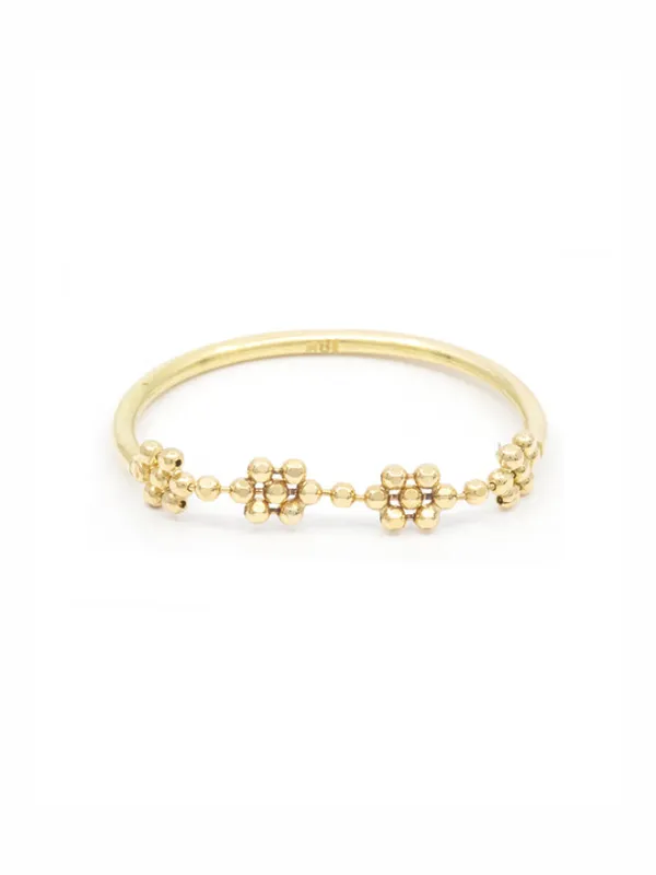 18K Flower Bead Ring sold by POPPY FINCH