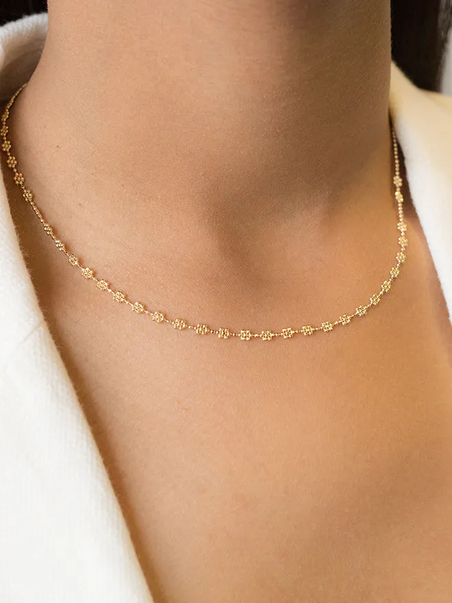 18K Flower Necklace sold by POPPY FINCH product image thumbnail 5