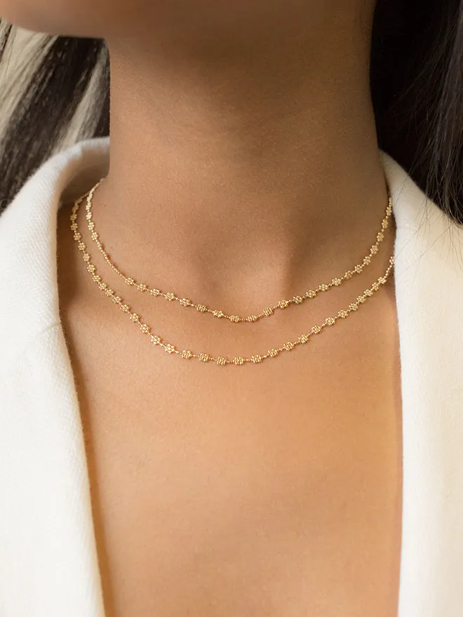 18K Flower Necklace sold by POPPY FINCH product image thumbnail 4