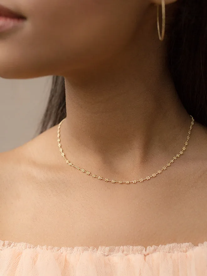 18K Flower Necklace sold by POPPY FINCH product image thumbnail 2