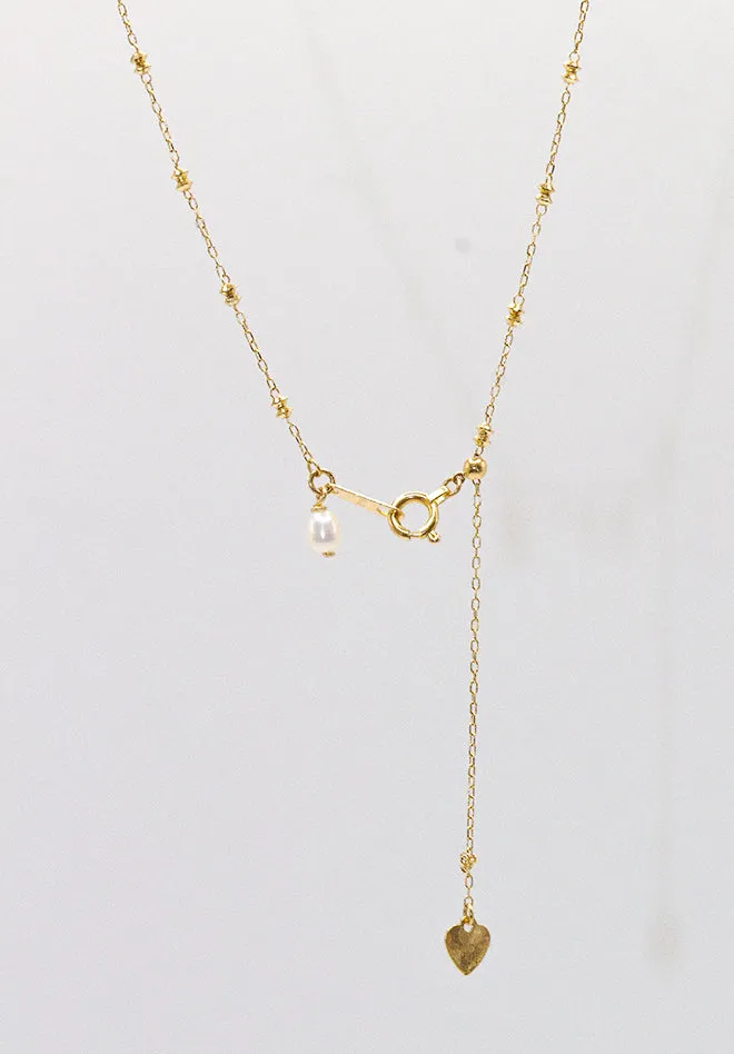 18K Duo Bead Station Necklace sold by POPPY FINCH product image thumbnail 3