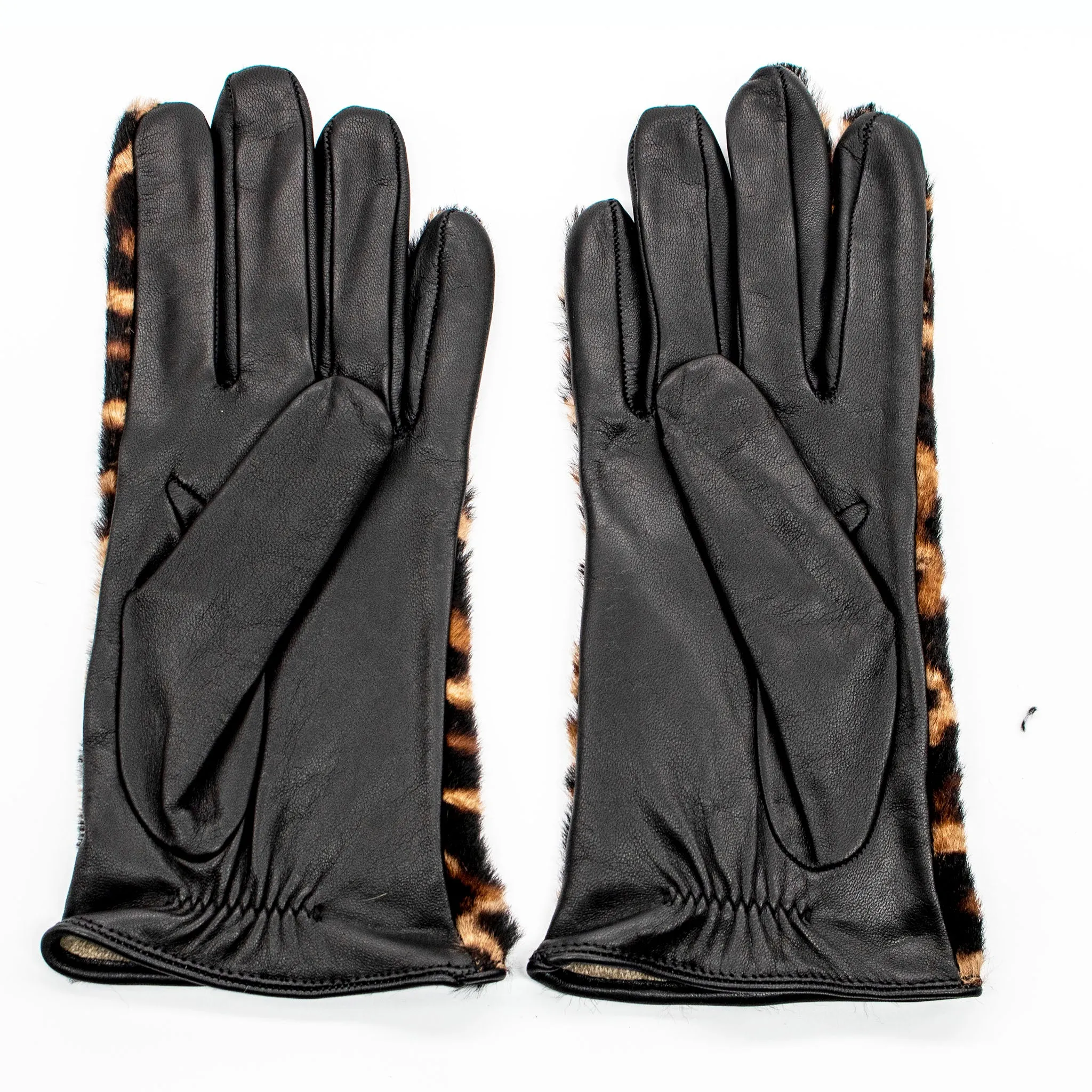 TECH LEATHER GLOVES IN ANIMAL PRINT sold by Portolano product image thumbnail 2