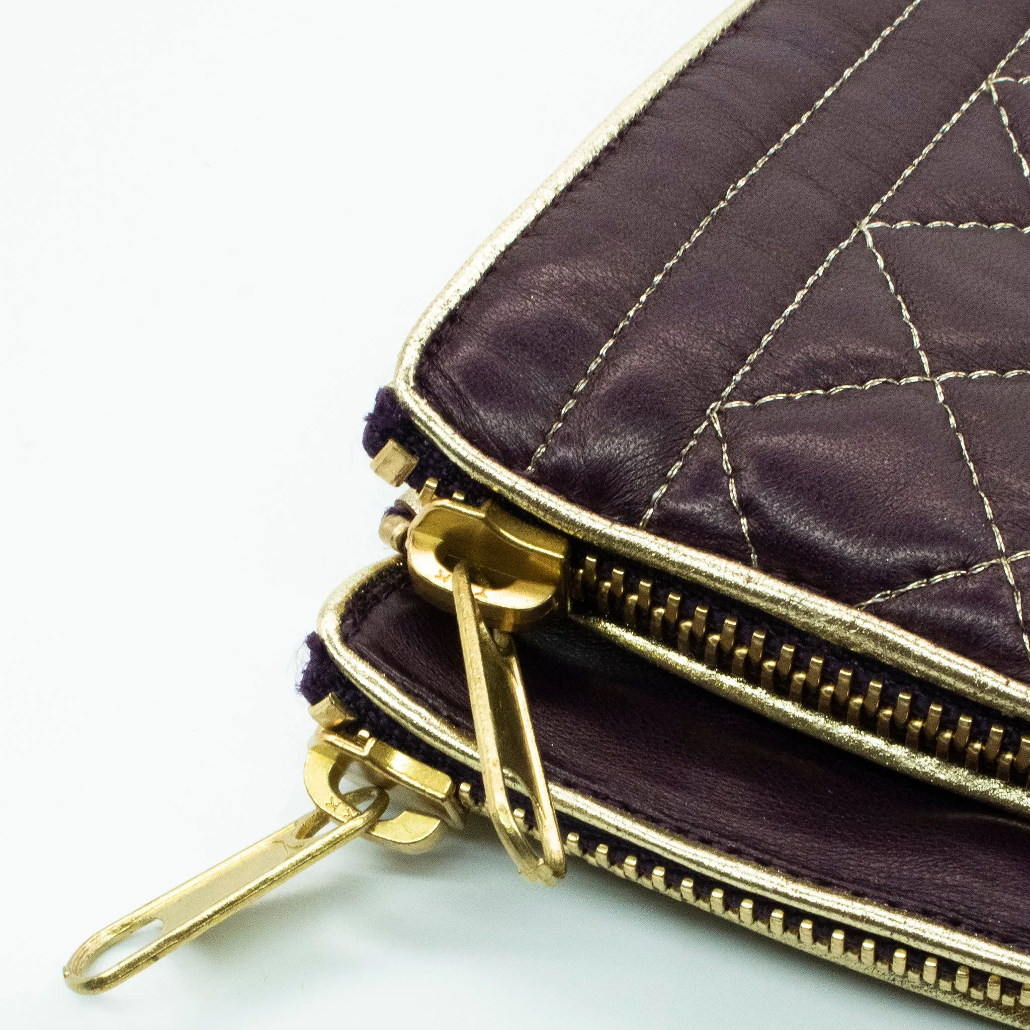 QUILTED LEATHER GLOVES WITH ZIPPER sold by Portolano product image thumbnail 2