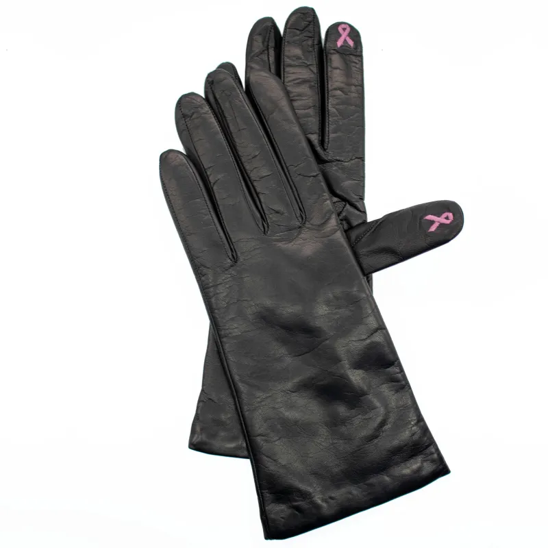 LEATHER TECH GLOVES WITH EMBROIDERY sold by Portolano
