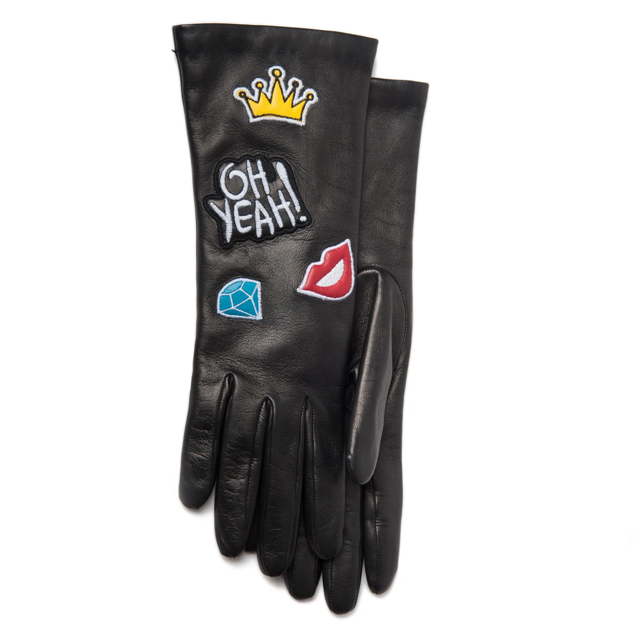LEATHER GLOVES WITH PATCHES sold by Portolano