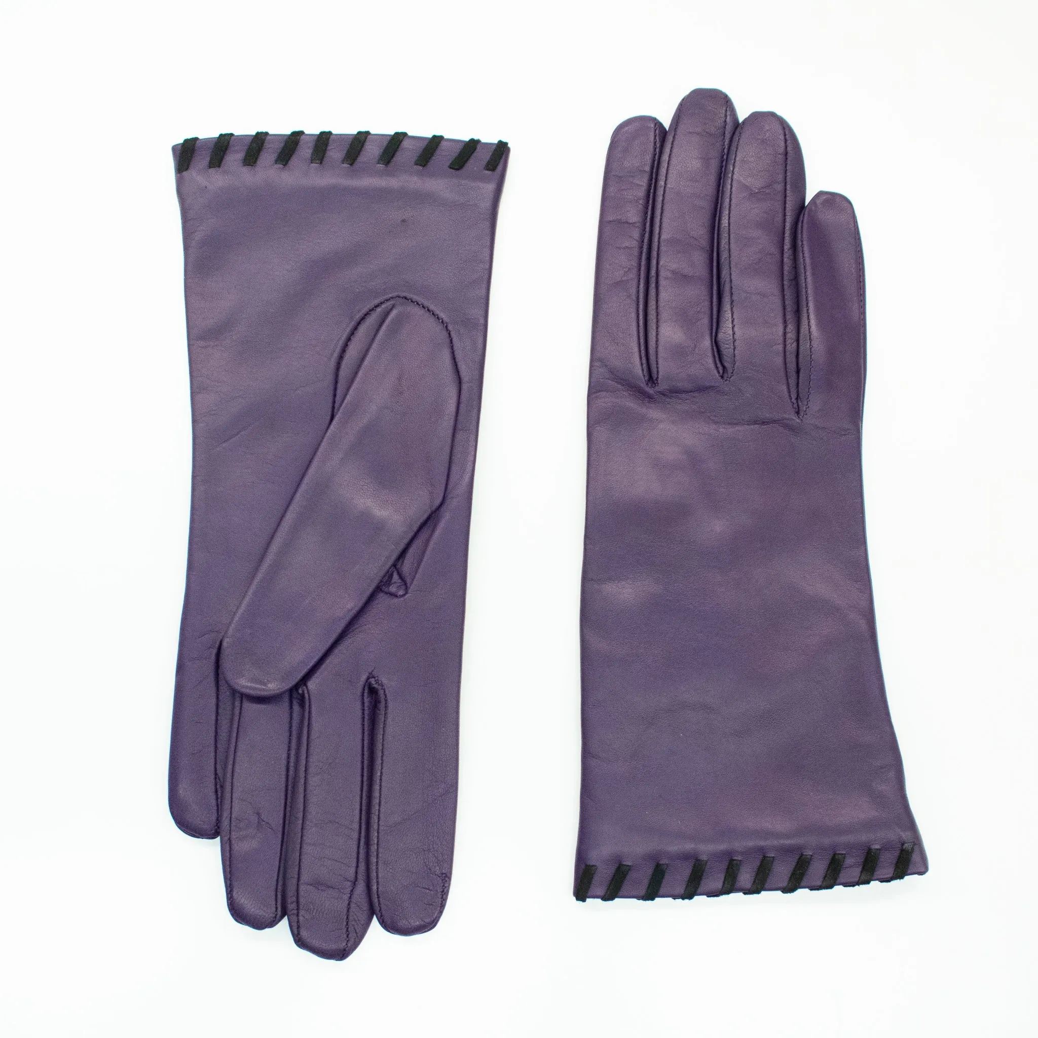 LEATHER GLOVE WITH SUEDE CONTRAST STITCH sold by Portolano product image thumbnail 4