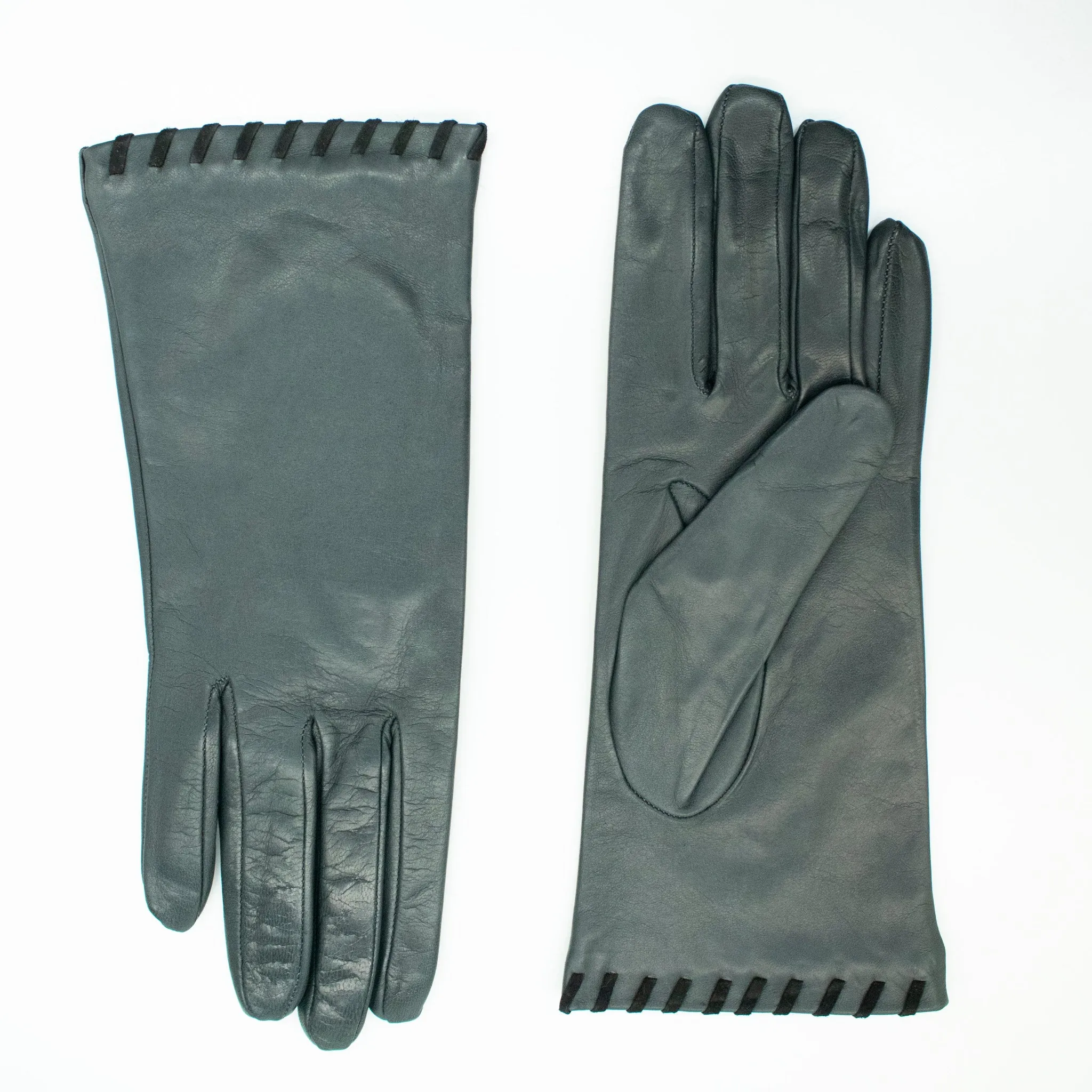 LEATHER GLOVE WITH SUEDE CONTRAST STITCH sold by Portolano product image thumbnail 5