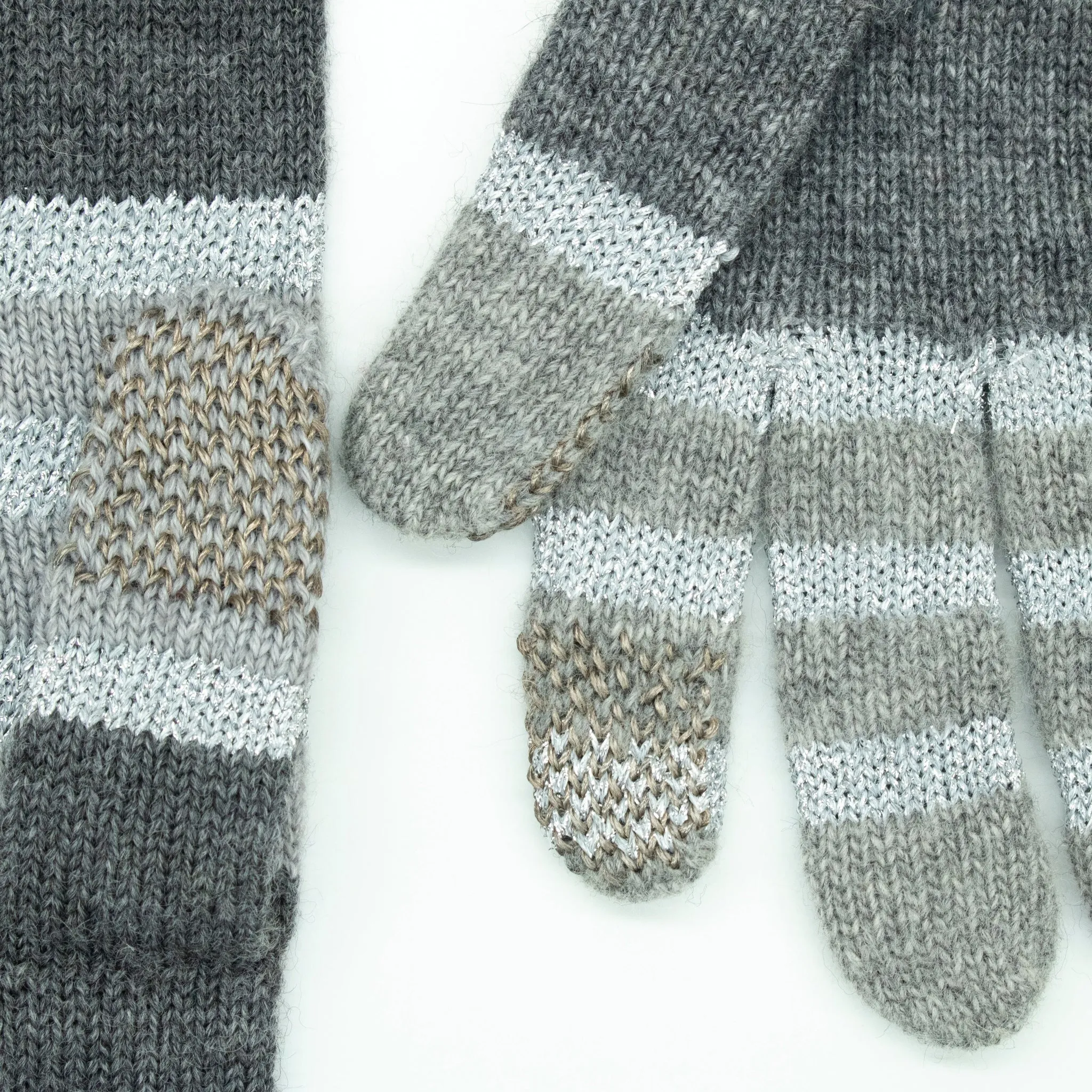 LUREX STRIPED GLOVE sold by Portolano product image thumbnail 2