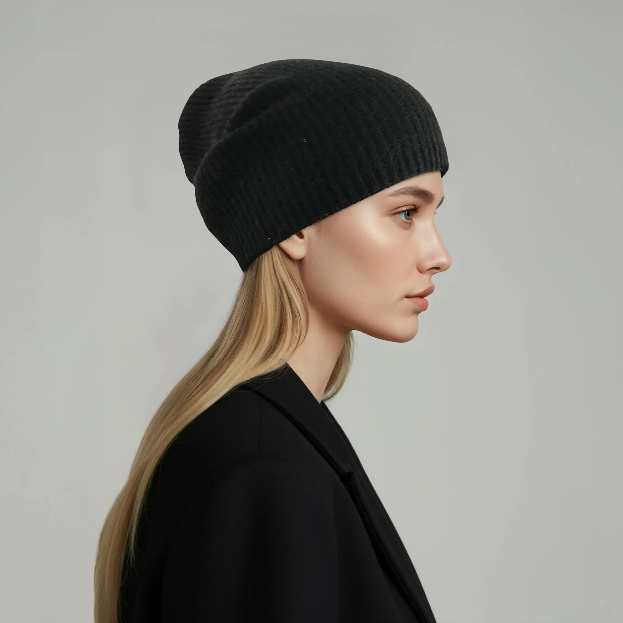 RIBBED SLOUCHY HAT sold by Portolano
