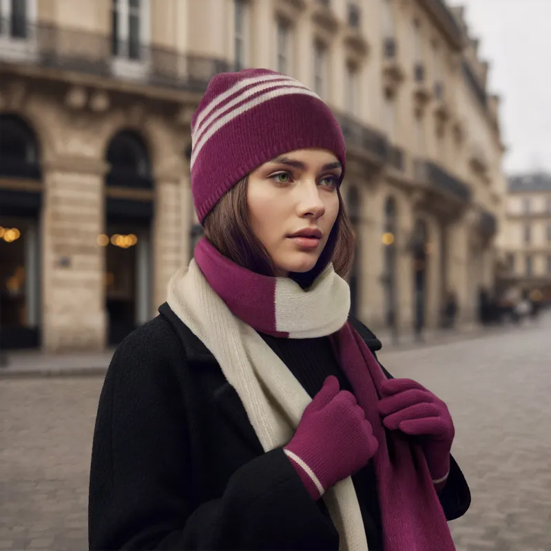 CASHMERE COLOR BLOCK SCARF made by Portolano