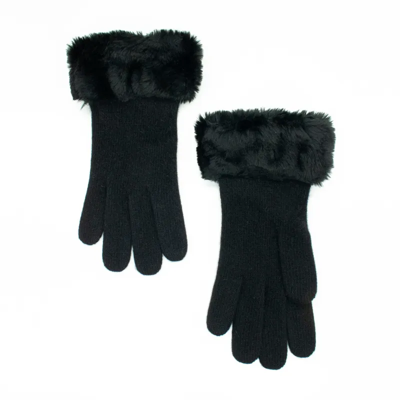 CASHMERE GLOVES WITH FUR TRIM sold by Portolano