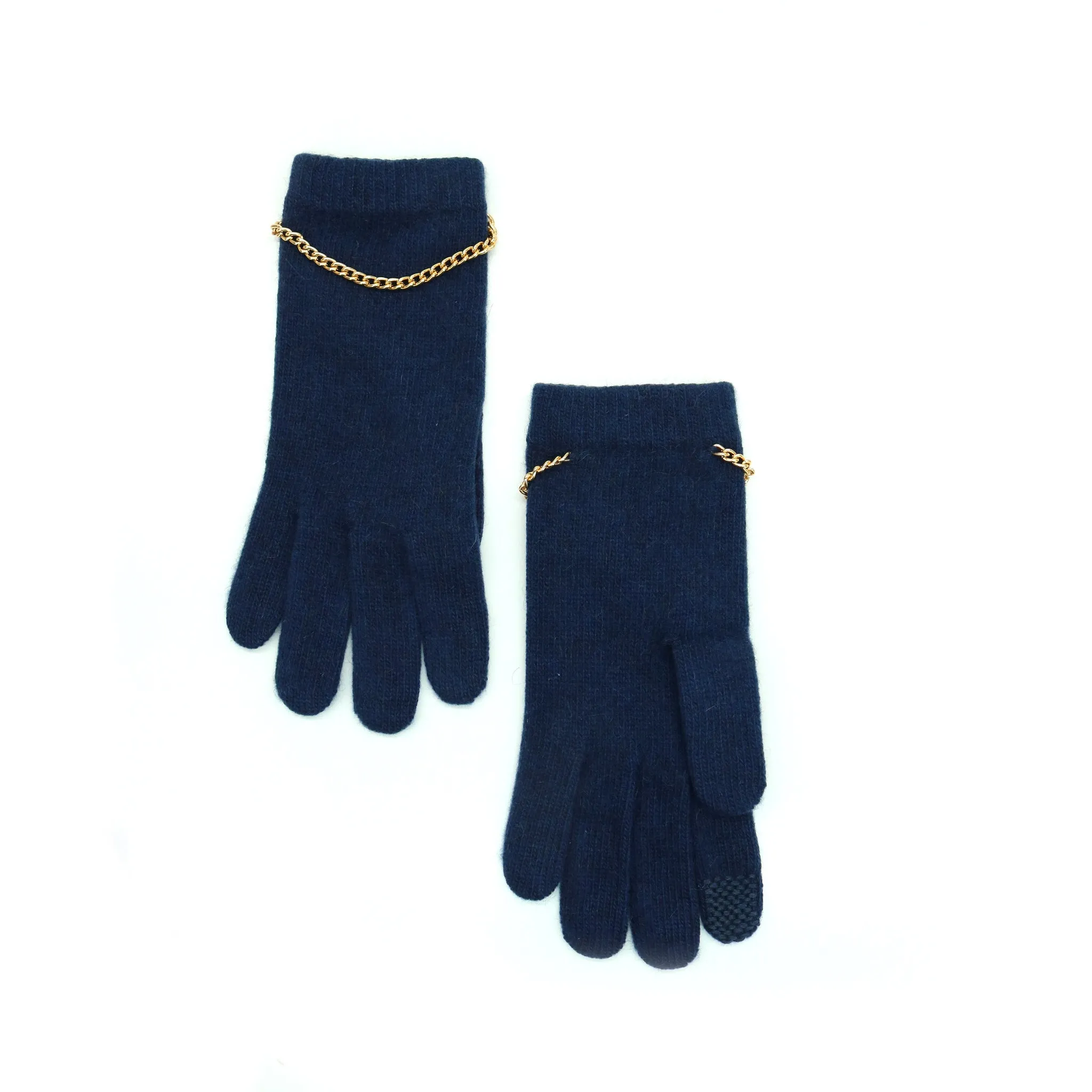 CASHMERE TECH GLOVES WITH CHAIN sold by Portolano product image thumbnail 5