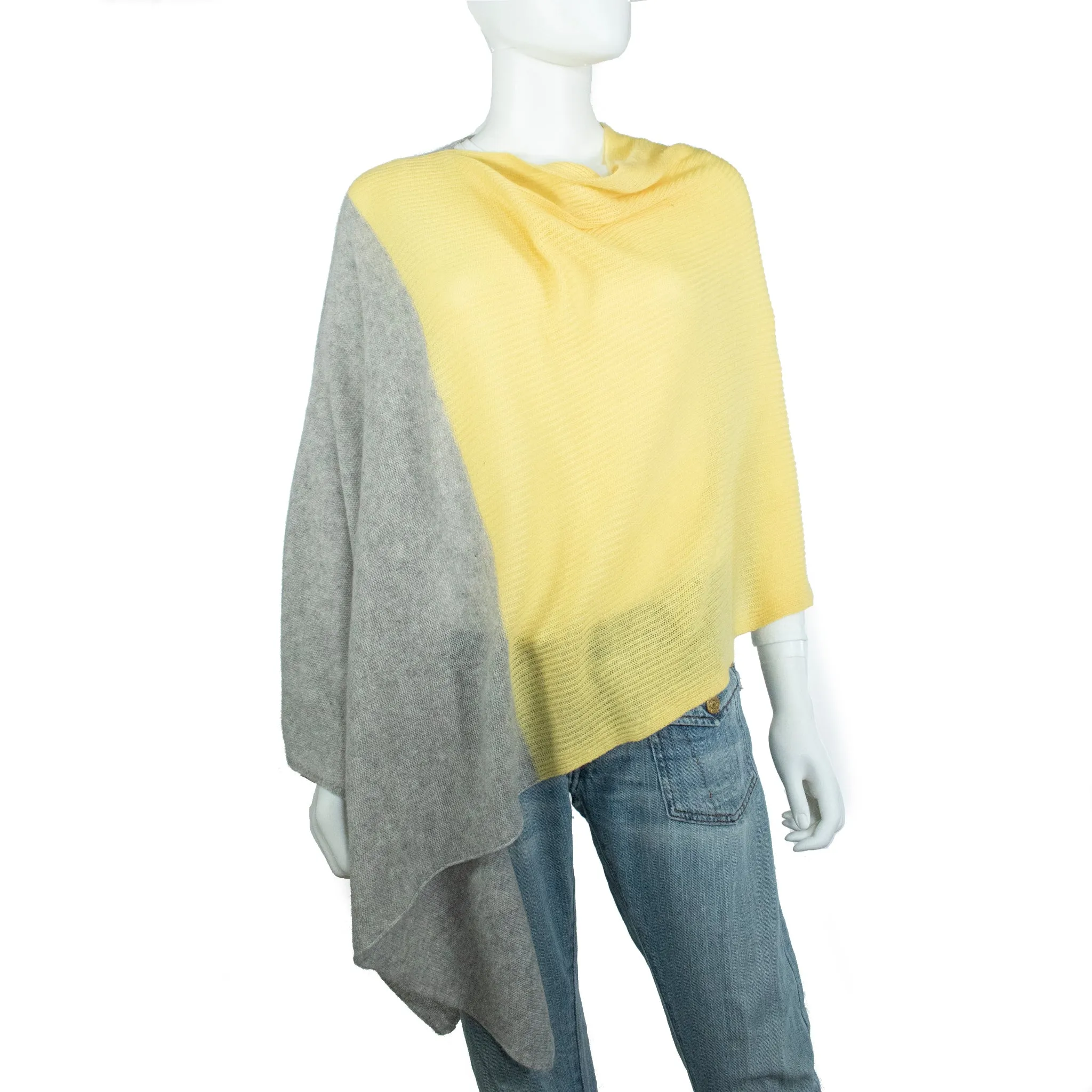 CASHMERE TWO TONE PONCHO sold by Portolano product image thumbnail 5