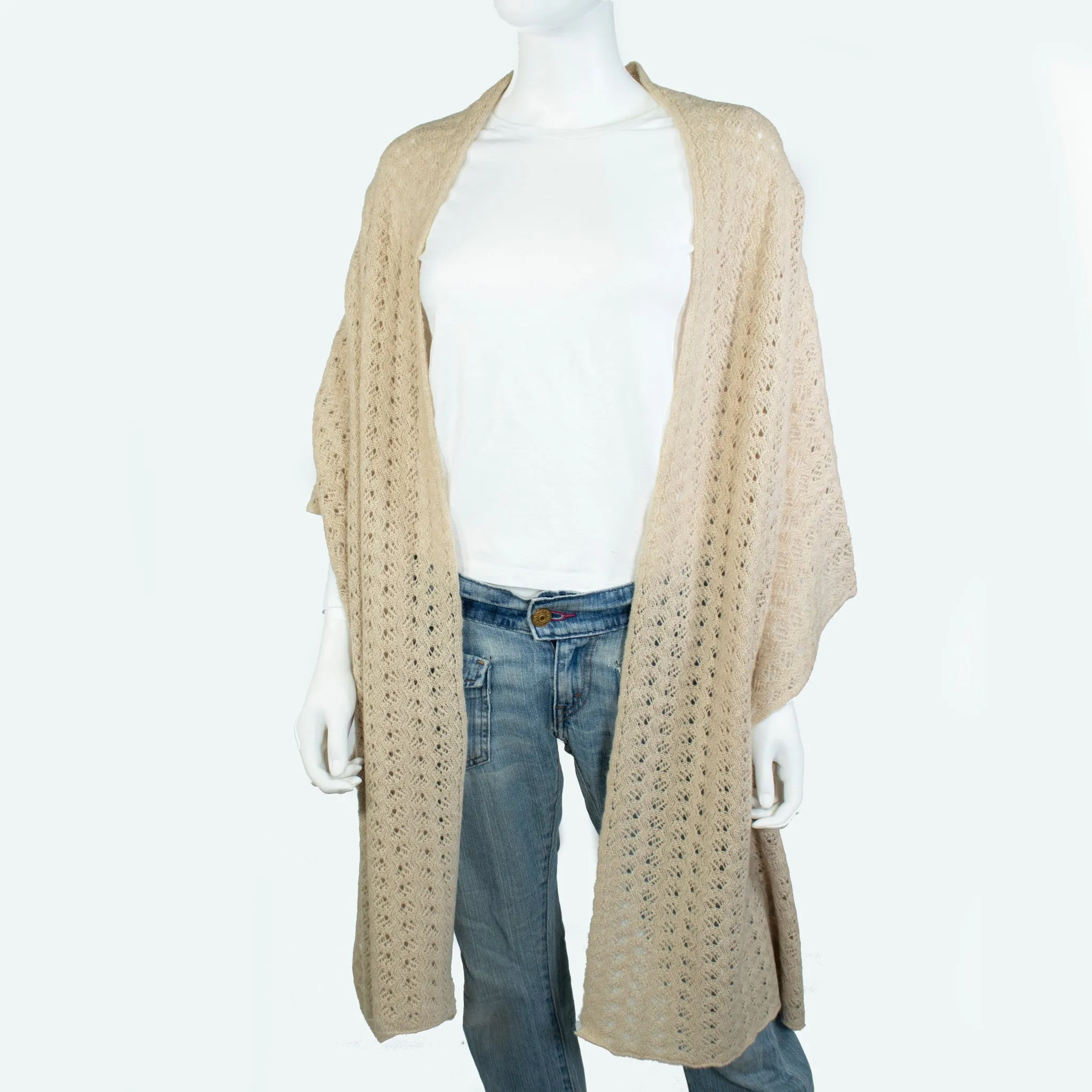 OPEN WORK CASHMERE WRAP sold by Portolano product image thumbnail 4