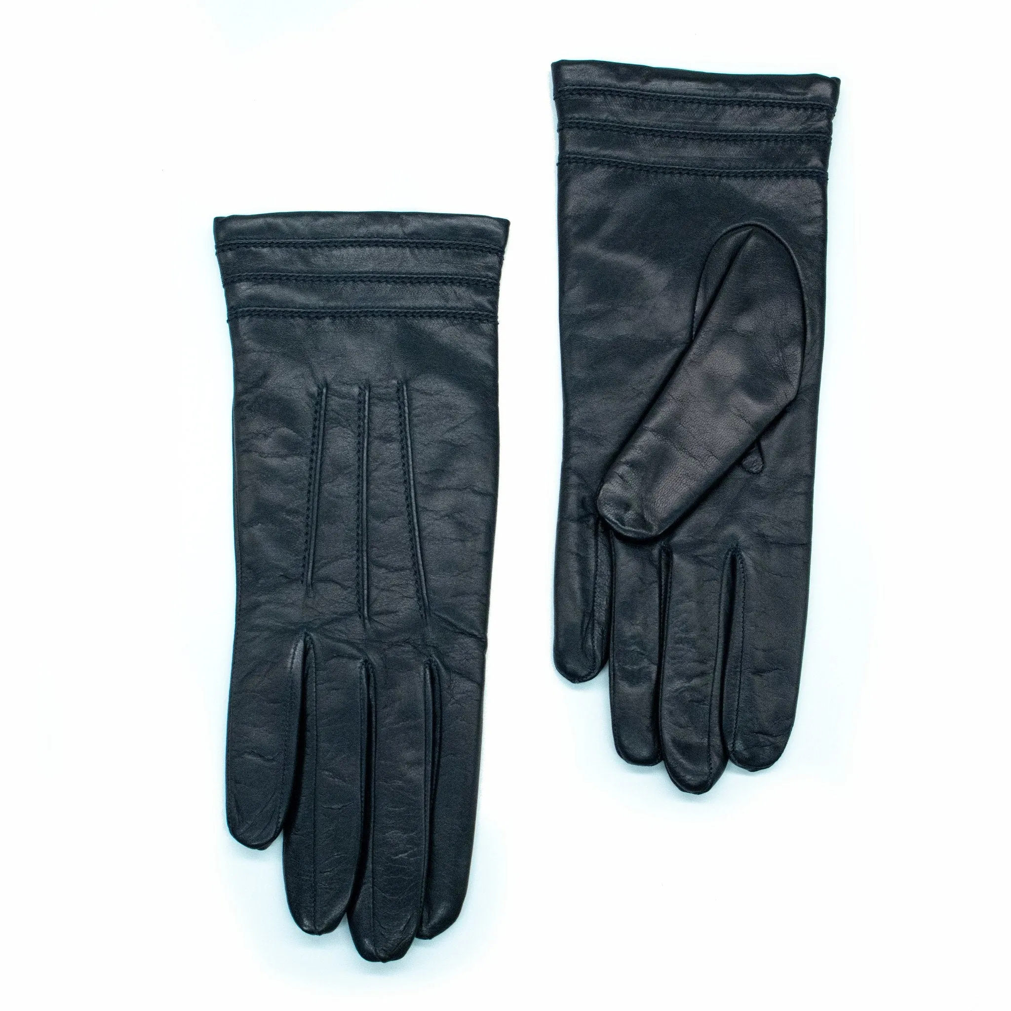 NAPPA LEATHER GLOVE WITH STITCH DETAIL AT CUFF sold by Portolano product image thumbnail 3