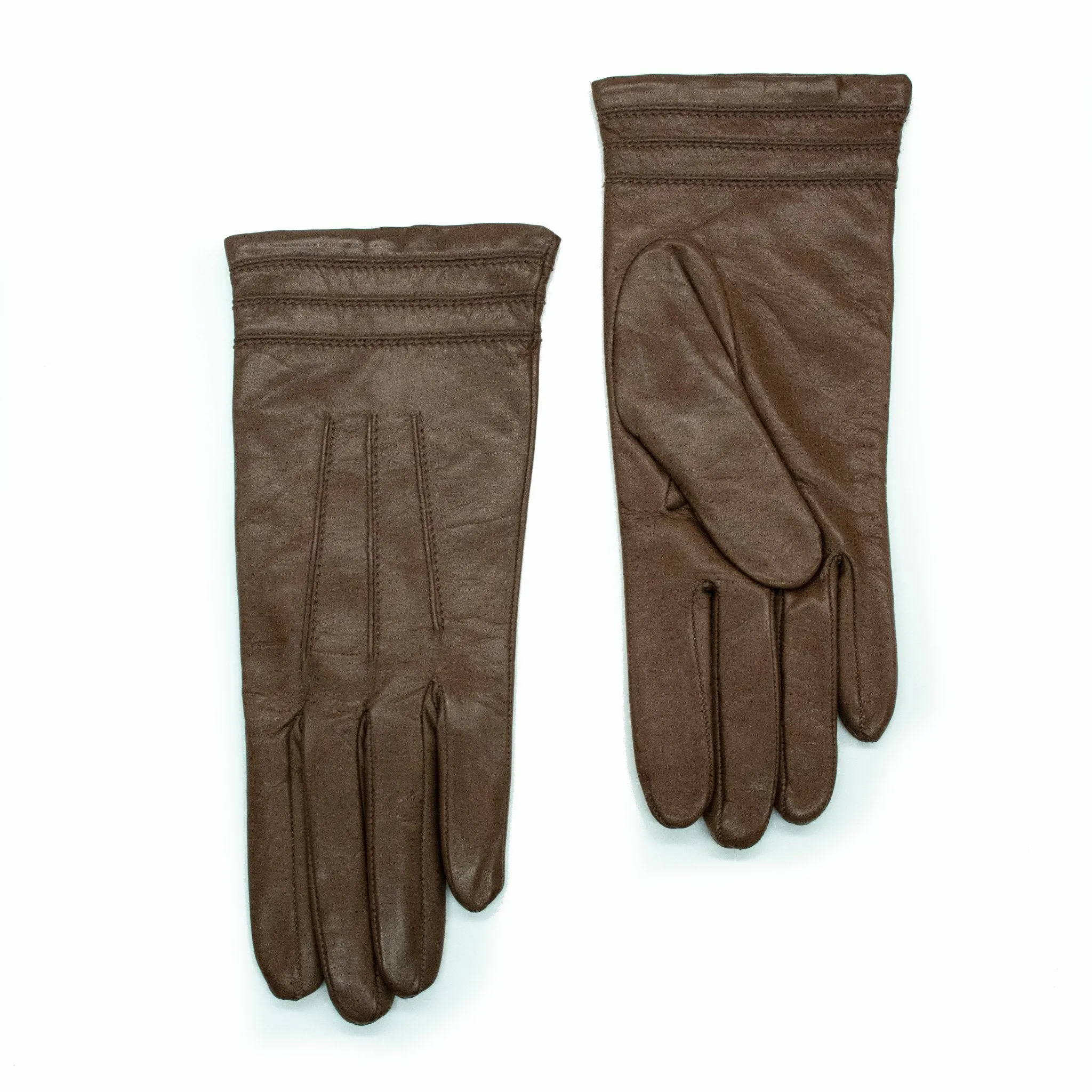 NAPPA LEATHER GLOVE WITH STITCH DETAIL AT CUFF sold by Portolano product image thumbnail 2