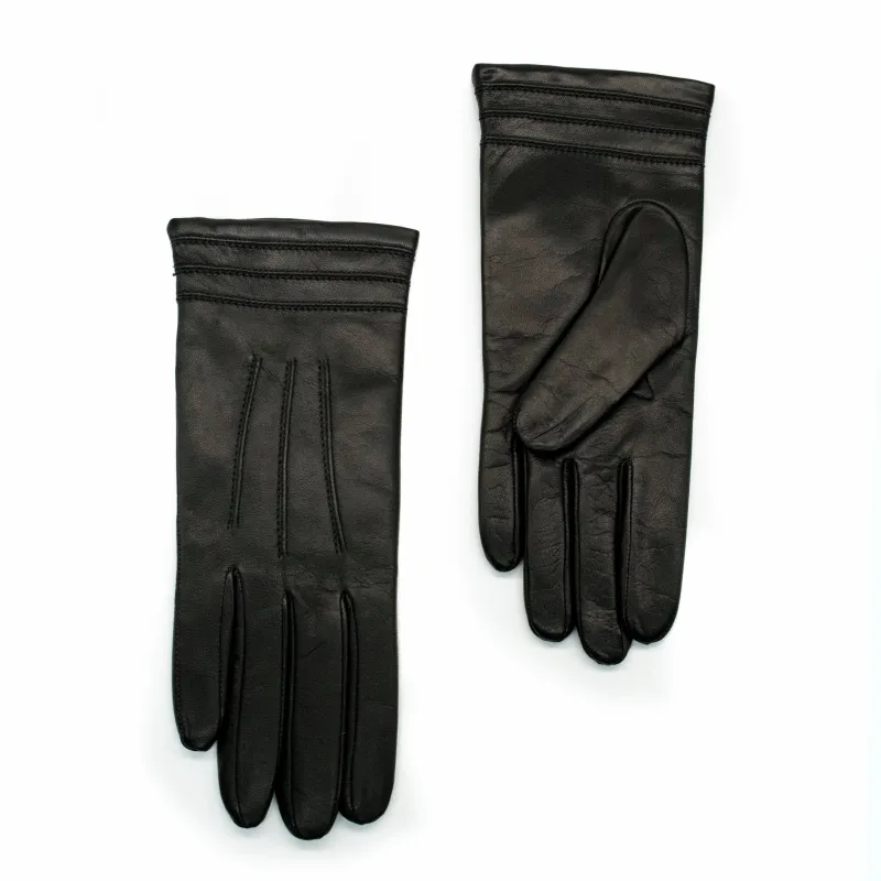 NAPPA LEATHER GLOVE WITH STITCH DETAIL AT CUFF sold by Portolano