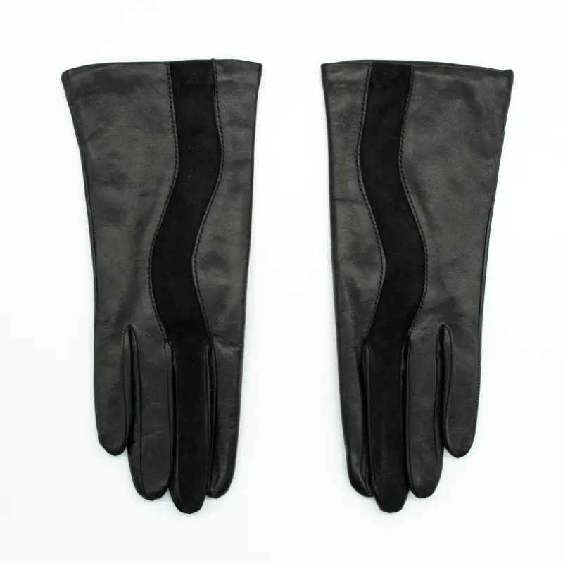 NAPPA LEATHER GLOVE WITH SUEDE INSERT sold by Portolano