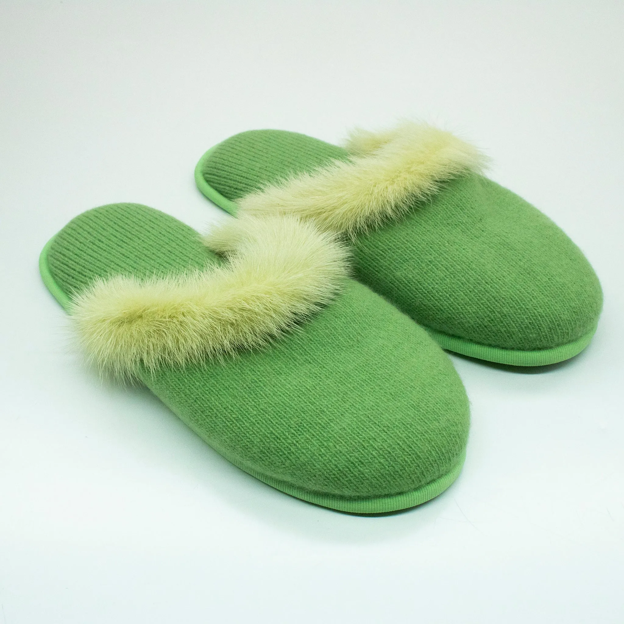 CASHMERE SLIPPERS WITH MINK TRIM sold by Portolano product image thumbnail 4