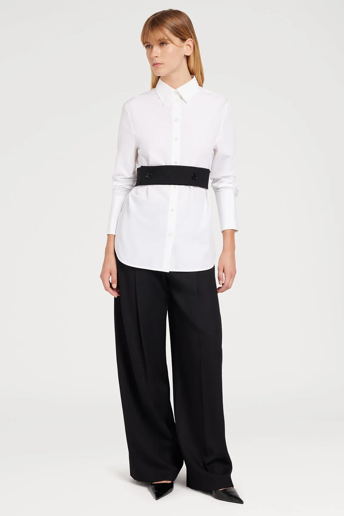 BELTED WHITE SHIRT sold by Ports 1961 product image thumbnail 3