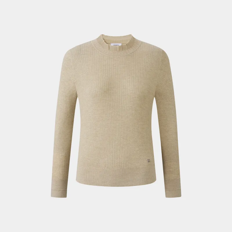 RUFFLE TURTLENECK KNITWEAR sold by Ports 1961