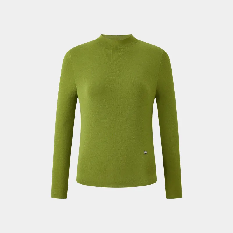 KOMBU GREEN TURTLENECK KNITWEAR sold by Ports 1961