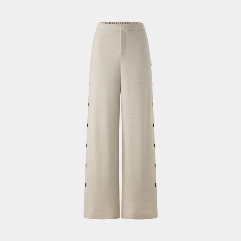WOOL-CASHMERE WIDE LEG PANTS sold by Ports 1961