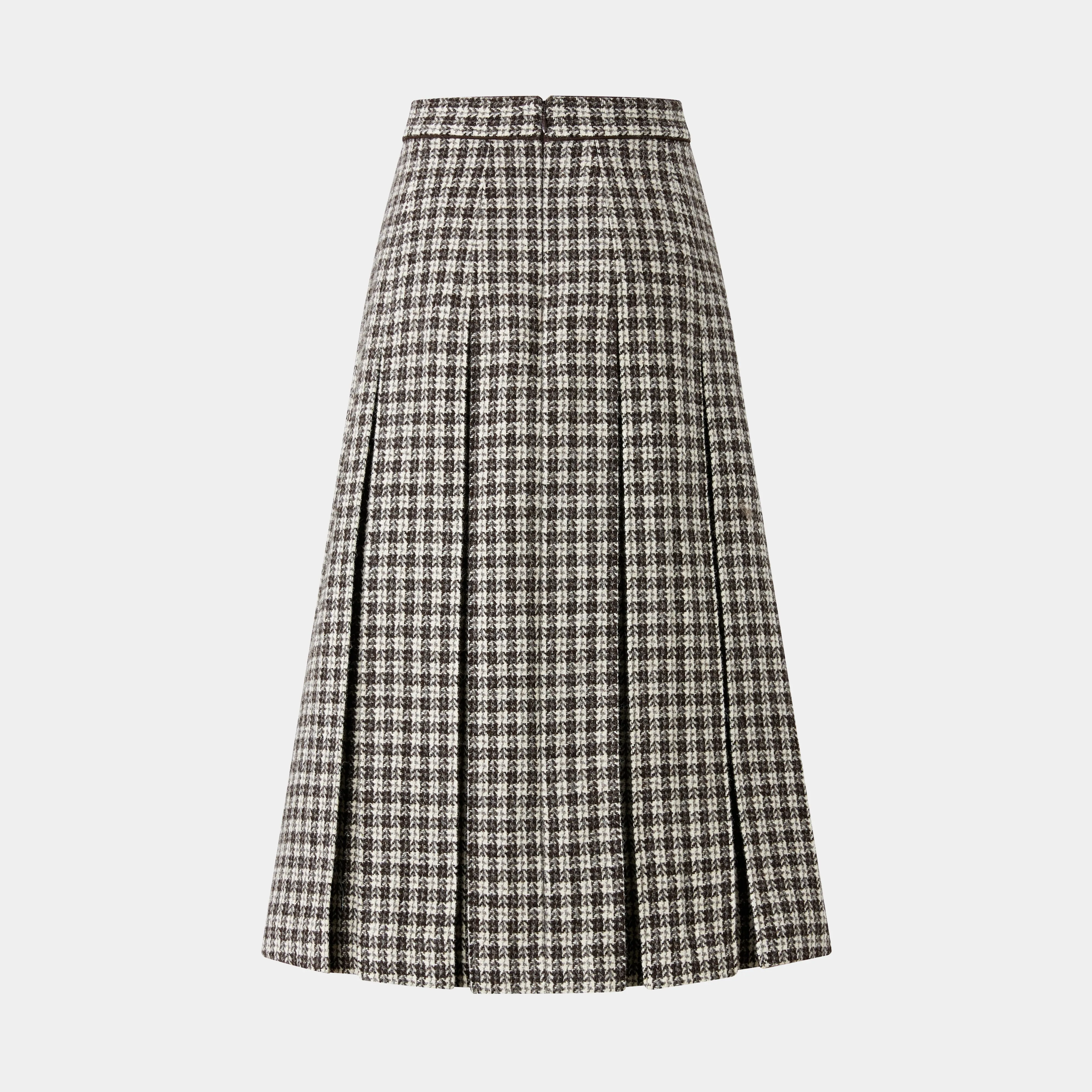 CHOCOLATE CHECKED SKIRT sold by Ports 1961 product image thumbnail 2