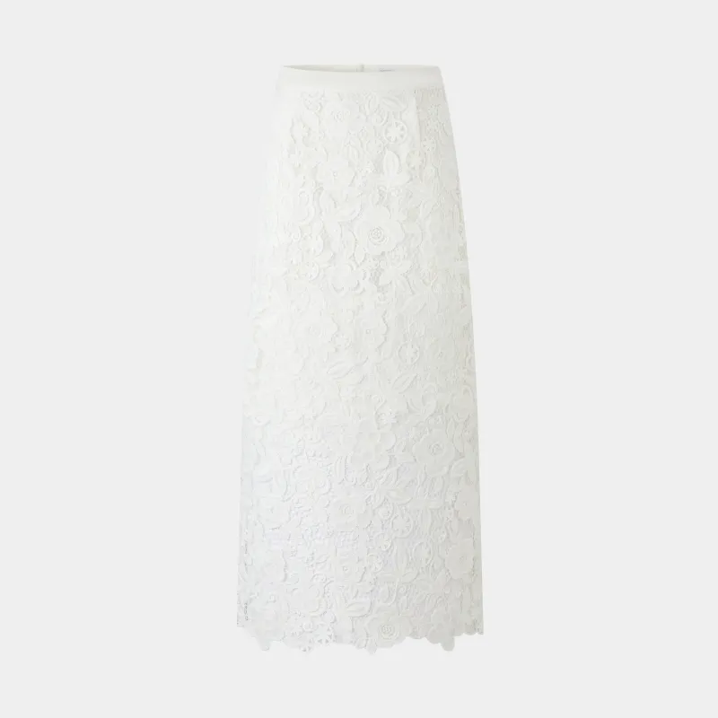 WHITE LACE PENCIL SKIRT sold by Ports 1961
