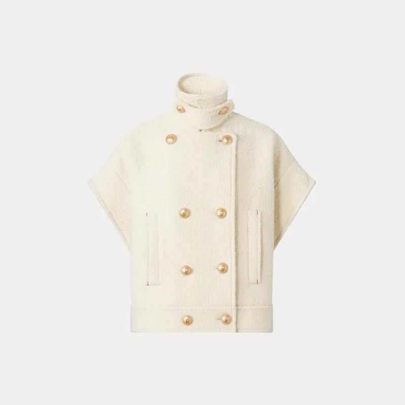 CREAM WOOL-POLYAMIDE JACKET sold by Ports 1961