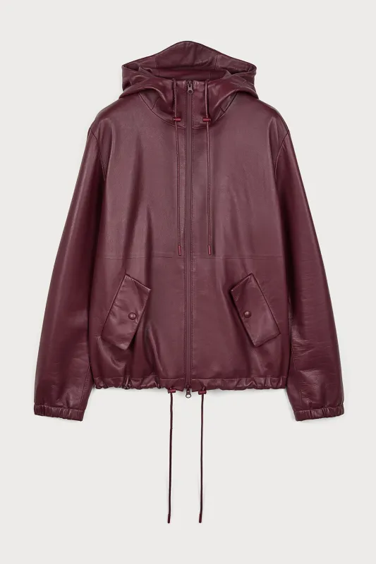 HOODED LEATHER JACKET sold by Ports 1961