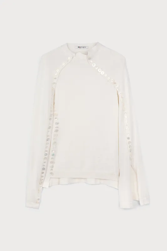 WHITE BUTTONS SLEEVE KNITWEAR sold by Ports 1961