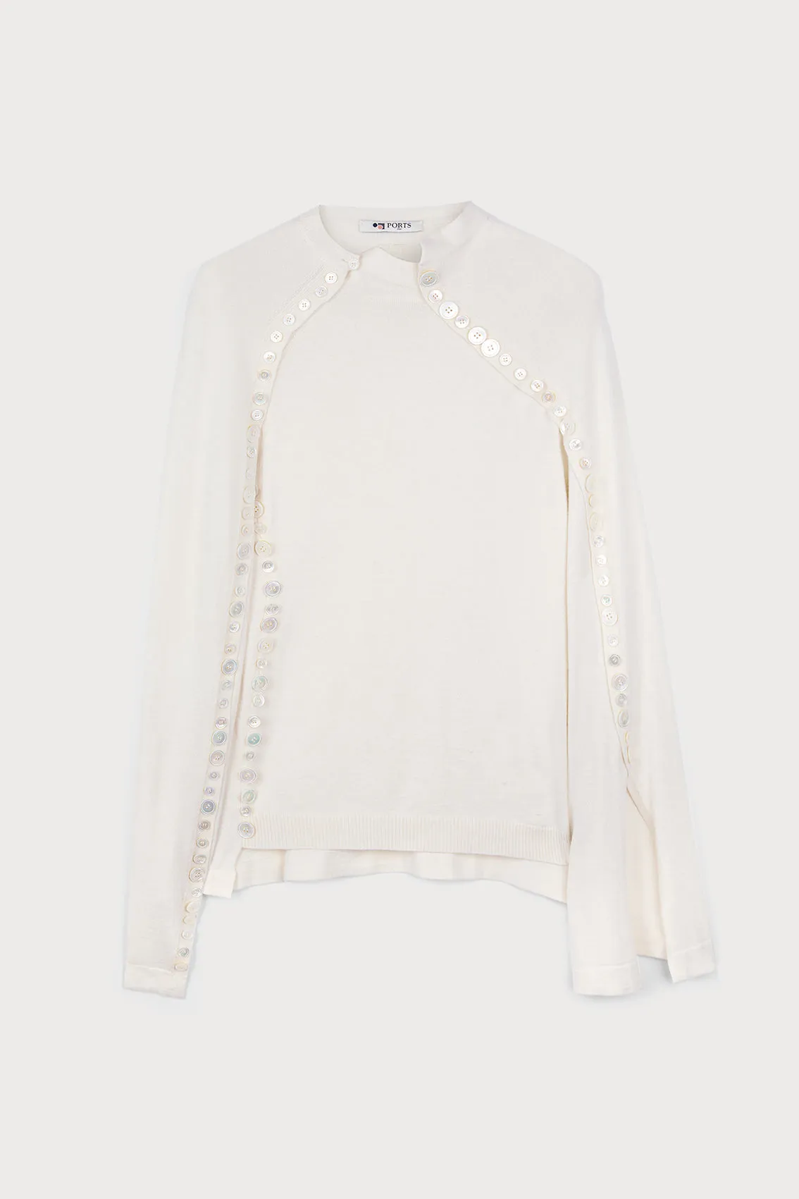 WHITE BUTTONS SLEEVE KNITWEAR sold by Ports 1961